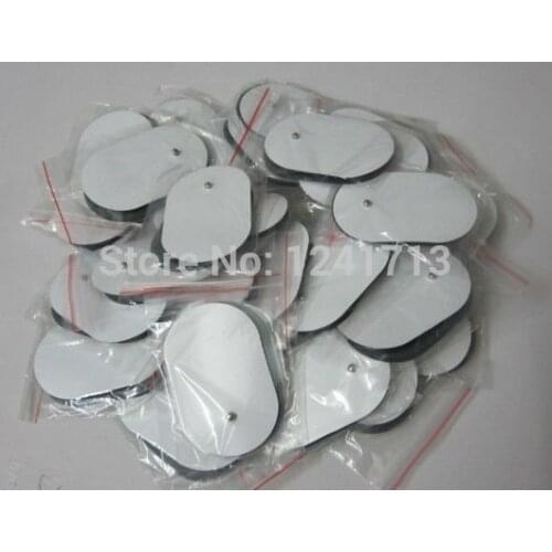 Freeshipping 50PCS Oval shape TENS EMS Electrode Pads For Electronic Full Body Slimming Massager