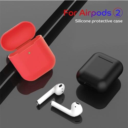 Earphone Case For Apple AirPods 2 Pure Color For Airpods 2 TPU Full Protective Cover For Apple Airpods 2 Bluetooth Wireless Case
