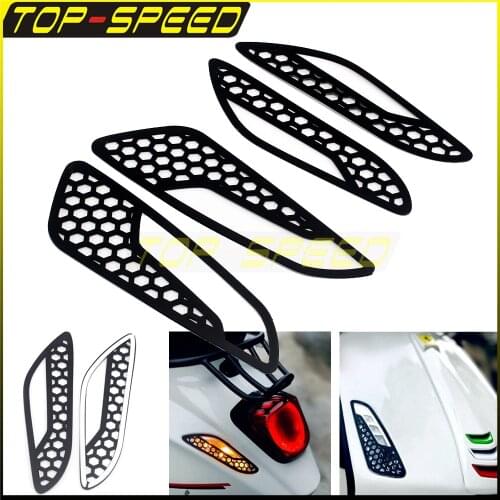 Scooter Front Rear Turn Signal Light Cover Grille Shell Protector Indicator Accessories For Vespa Sprint Primavera 150 All Year