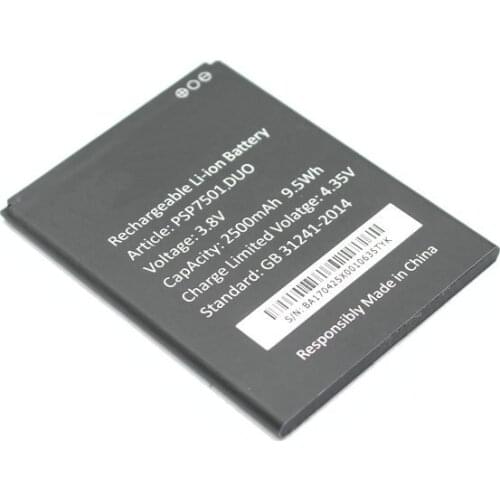 Ciszean 5pc/lot Replacement Li-ion Battery For Prestigio Grace R7 PSP 7501 DUO PSP7501 DUO 2500mAh Mobile Phone Battery