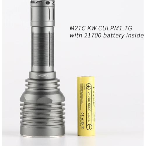 Convoy M21C KW CULPM1.TG white tint,8amps 12 groups,with 21700 lithium battery,21700 flashlight,torch