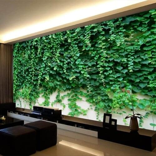 Photo Wallpaper 3D Boston Ivy Green Plant Mural Hotel Living Room TV Sofa Backdrop Wall Home Decor Wallpaper Papel De Parede 3 D
