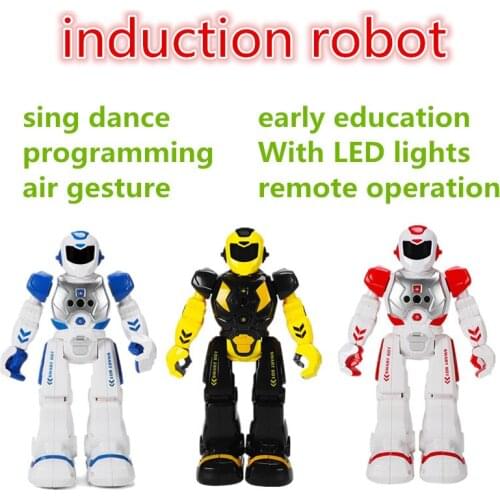 Induction Robot kids Toys English Version Sing Dance With LED Lights Remote Operation Robot Toy Educational Toys Gifts