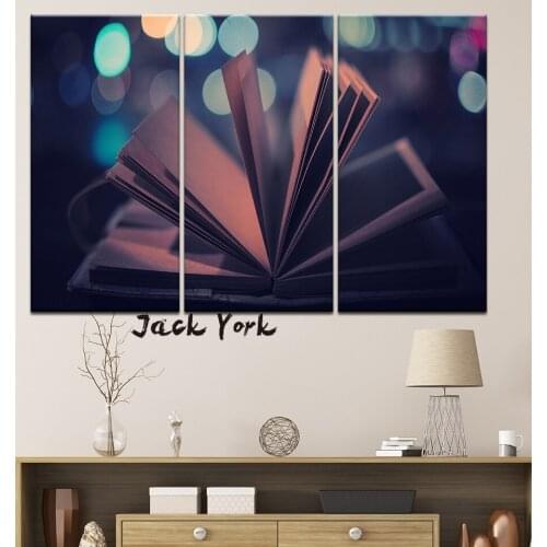 Canvas Painting Beautiful book picture 3 Pieces Wall Art Painting Modular Wallpapers Poster Print for living room Home Decor