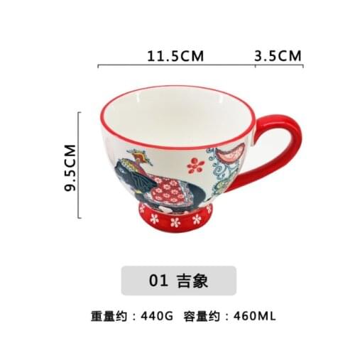 British Style Flower Bone China Coffee Cup and Saucer Set High-end Afternoon Tea Pastoral Style Flower Tea Cup