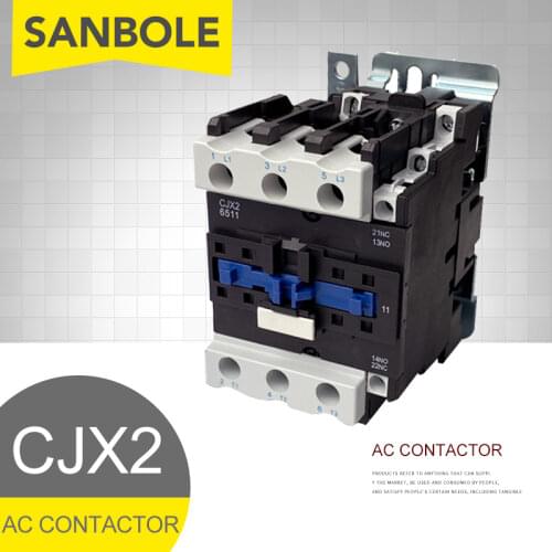 CJX2-6511 AC Contactor 65A 220V/380V/24V/110V LC1-D 3P Silver contact AC magnetic contactor 1NO 1NC