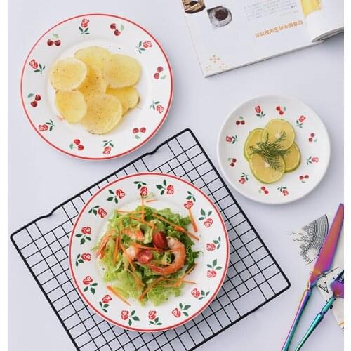 Japanese Style Creative Plate INS Letter Dim Sum Cake Home Dinner Plate Dish Ceramic Steak Western Plate Breakfast Plate