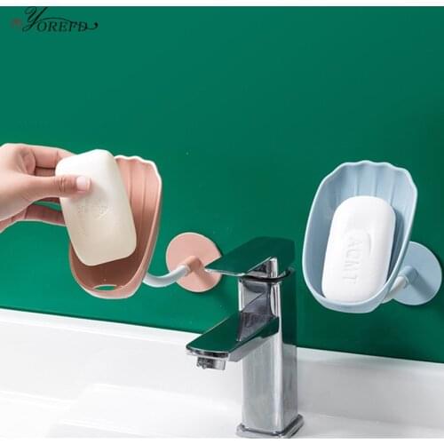 OYOREFD Creative Wall Mounted Bathroom Soap Holder Adjustable Multi-function Drain Soap Tray Soap Dish Bathroom Accessories
