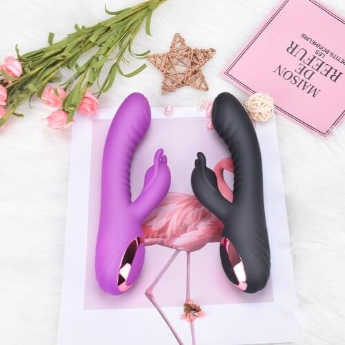 Rabbit Vibrators G-Spot Dildo Female Masturbator Clitoris Stimulator Hitting Vibrating Vagina Massager Sex Toys For Women
