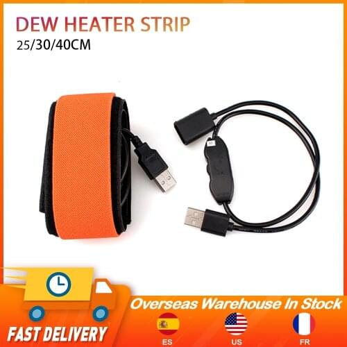 5V Dew Heater Strip Linear 25/30/40CM Temperature Control Dew Heater For Astronomical Telescopes Camera DSLR Lens