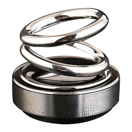 New Solar Double Ring Rotating Suspension Car Perfume Air Freshener SCI88