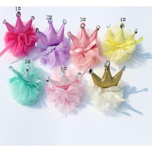 Wholesale Pet dog puppy princess Crown hair bows grooming decoration Pet hair Cap clips hairpin teddy exquisite hair 30pcs