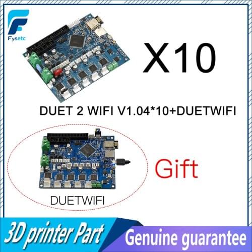 10pcs Cloned Duet 2 Wifi V1.04 DuetWifi Advanced 32 Bit Electronics Board Buy 10 Send 11 For BLV MGN Cube 3D Printer CNC Machine