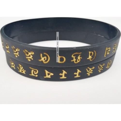 Custom Religious Lessons Text Inplanted/Debossed on the silicone wristbands Design Cheap Religious Promotion Gift Bracelet