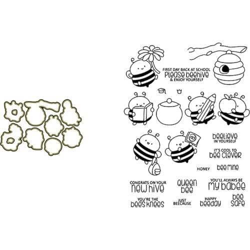 Clear Stamps And Cutting Dies Animal Queen Bees Knees For DIY Scrapbook Photo Album Craft Card 2021 New
