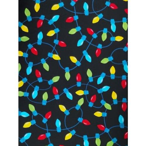 Meter Christmas Holiday Lights Pretty Xmas Lamp colorful Decoration Fancy Cotton Fabric Polychrom DIY sewing Clothing Telas