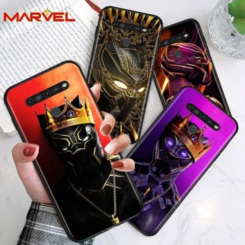 Marvel Black Panther for LG G8 G8S G8X V30 V35 V40 V50 V60 ThinQ Q60 K40 K50 K51 K61 K71 K92 K62 Soft Black Phone Case
