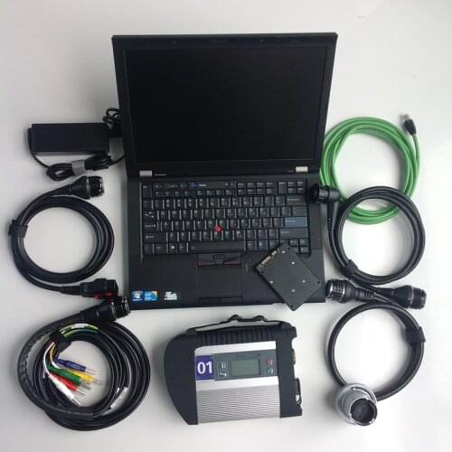 Super MB STAR C4 SD Connect Compact 4 for Mercdes Diagnostic Tool with 03/2021 Software SSD with T410 i5 Laptop 4G Used Computer