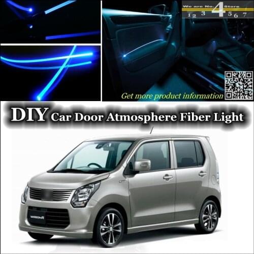 Interior Ambient Light Tuning Atmosphere Fiber Optic Band Lights For Suzuki Karimun Wagon R / Solio Door Panel illumination