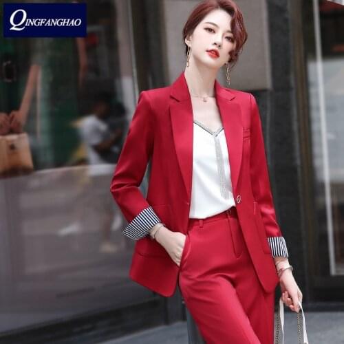 High Quality Womens Long sleeve Blazer And Pants Or Skirt set Business Suit Ladies Work Wear coat 8973