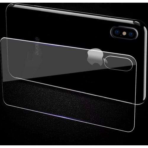 100pcs For iphone XS MAX XR X 6 7 8 Plus back tempered glass 5s 5c se Screen Protector Back Glass 9H