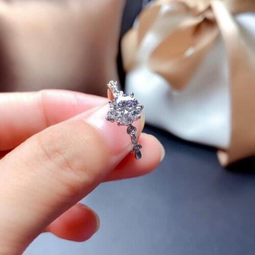 2020 new crackling moissanite ring for women jewelry engagement ring for wedding 925 silver ring birthday gift