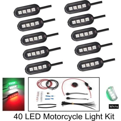 10Pcs LED Emergency Light For Car Warning Light 4 LEDs Bright Rubber Car Modified Turn Light for Car Warning Flashing Firemen