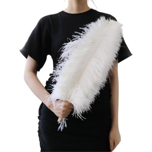 10 Pcs 15-75cm White Ostrich Feathers for Crafts Wedding Party Centerpieces Home Decoration Supplies Decorative Feathers