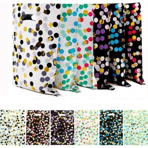 10pcs/lot 17*25cm Gift Bag Cute Unicorn Dot Strip Plastic Bag for kids Birthday Party Supplies Wedding Party Decor Set Candy Bag