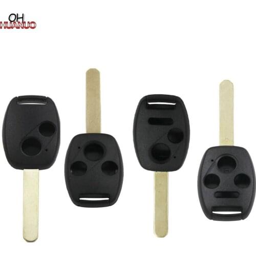 2/3/4 Button Remote Key Shell Case Fob with Uncut Blade For Honda Accord Civic CR-V Pilot Fit
