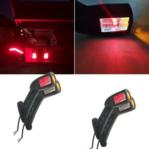 2/4pcs Waterproof Trailer LED Side Marker Lighting Outline Marker Truck Light Neon Stalk Side Marker Light For Trailer 24V