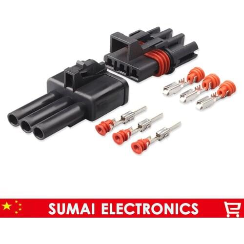 2.8mm 3 Pin car connector,Delphi 12040977 waterproof electrical connector plug 3P