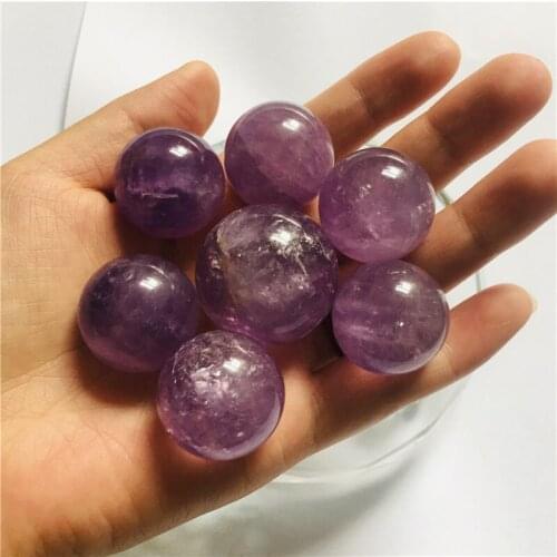 2.5cm Natural Amethyst Ball CRYSTAL HEALING 7pc