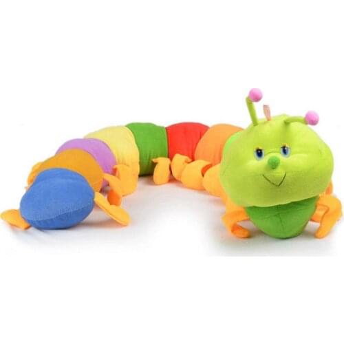 50cm Cute Cartoon Animal Colorful Inchworm Caterpillar Soft Comfortable Kids Doll Throw Pillow Cushion Toy Children Gift