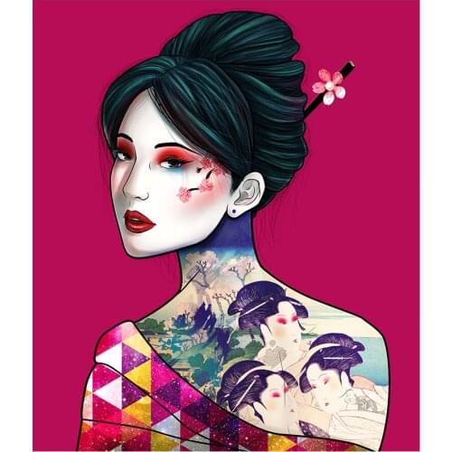 5D DIY Japan Geisha Diamond Painting portrait woman Full Drill Nouveaute Mosaic Embroidery Cross Stitch home decorative
