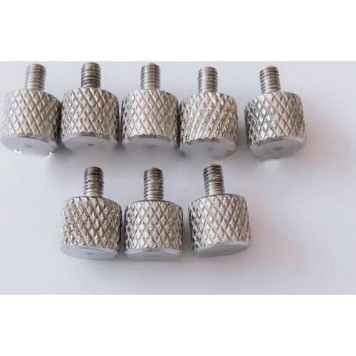 8pcs M3 thumb screw column head knurled screws mesh bolt flat head handle bolts 304 stainless steel knob nail rotating
