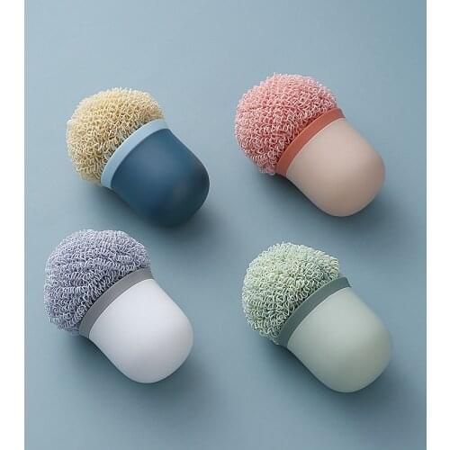 Wonderlife Dishwashing Clearing Ball Household with Handle Does not Drop Silk Brush Pot Steel Ball Kitchen Cleaning Tools MH-6