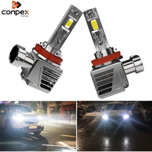 Conpex Mini H4 H7 LED Car Headlight Bulbs Canbus LED H1 H11 9005 9006 CSP Chips 37W 7400LM 6000K 12V Auto Headlamp Light Bulbs