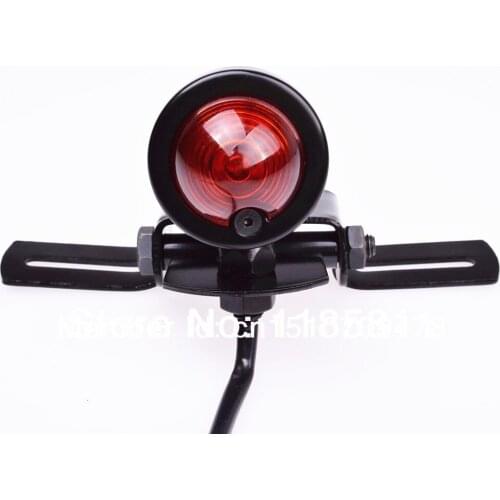 Motorcycle New Bullet Brake Stop Tail Light License Plate Bracket Holder Black For Honda Triumph Victory