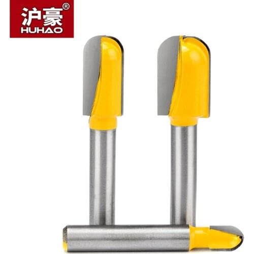 HUHAO 1pc 1/2" Lengthening Deep Round Bottom Woodworking Router Bits Round Slotting Milling Cutter For Woodworking Furniture
