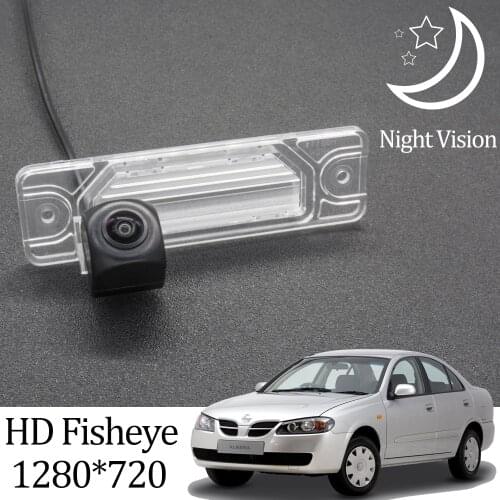 Owtosin HD 1280*720 Fisheye Rear View Camera For Nissan Almera MK2 N16 Sedan 2000-2007 Car Vehicle Reverse Parking Monitor