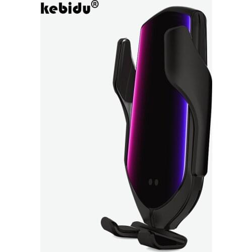 Kebidu 10W Qi Car Wireless Charger Phone Holder Black R2 Automatic Clamping Infrared Induction Phone Charger For iPhone Huawei