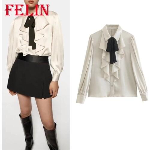 Блузки с бантом KONDALA China At AliExpress