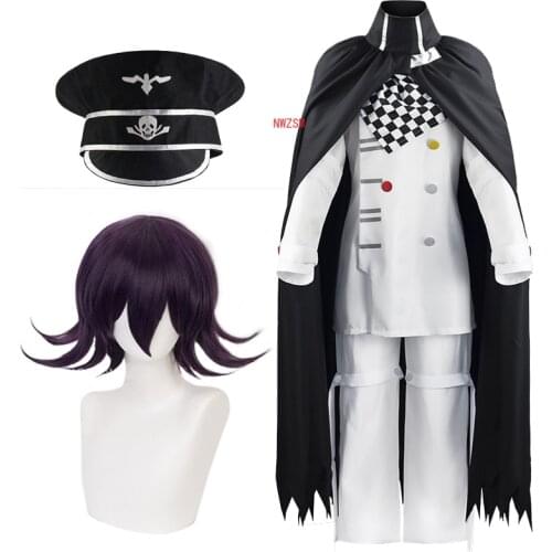 Danganronpa V3 Kokichi Ouma Cosplay Costume Anime Game School Uniform Suit Outfit Clothes Halloween Party Props