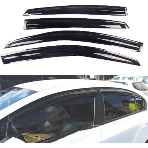 Window Visor Rain Guard Vent Sun Shade Deflector For Honda Civic 2012 22013 2014 2015