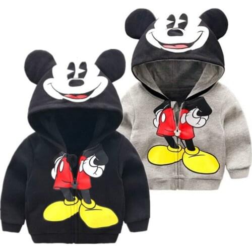 Toddler Boy Jacket 2021 Spring Autumn Fashion Cute Kids Girl Outerwear Cartoon Clothes Moleton Coat Children Zipper Hoodies