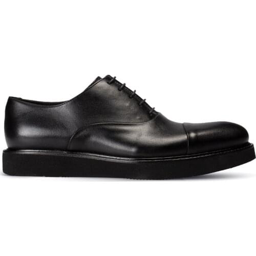 Deery, Male Genuine Leather Black Casual Shoes