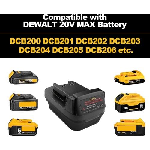 DL18ML Battery Converter For DeWalt 18V 20V Max Adapter Convert M18 18V Li-Ion Battery For Milwaukee Tools Battery
