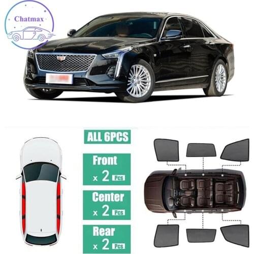 For Cadillac CT6 2016-2020 Window Sunshade UV Protection Ray Blocking Mesh Laser Block Black Net Yarn