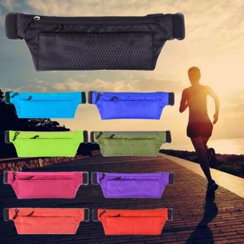 9 Colors Bum Bag Fashion Outdoor Running Portable Cycling Sporting Waterproof Double Zipper Universal Waist Pocket Belt Bag